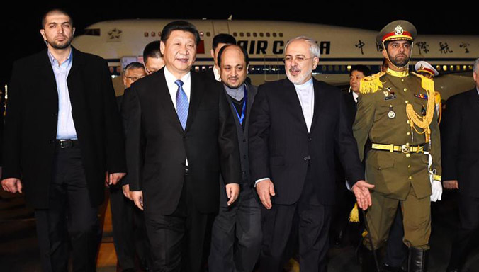 Xi Jinping trifft in Iran ein