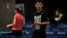 Chinesische Sportler in einer Trainingseinheit vom Tischtennis in Rio