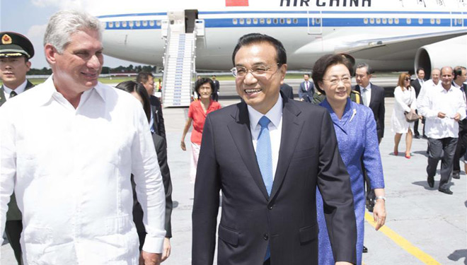 Ministerpräsident Li Keqiang trifft in Kuba ein