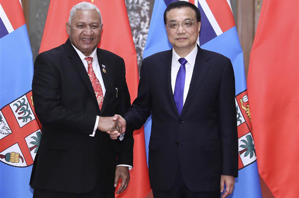 Li Keqiang trifft fidschianischen Premierminister Josaia Voreqe Bainimarama