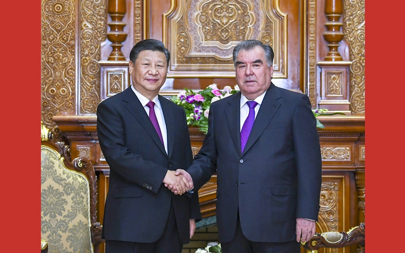 Xi Jinping führt Gespräche mit tadschikischem Staatspräsidenten Emomali Rahmon