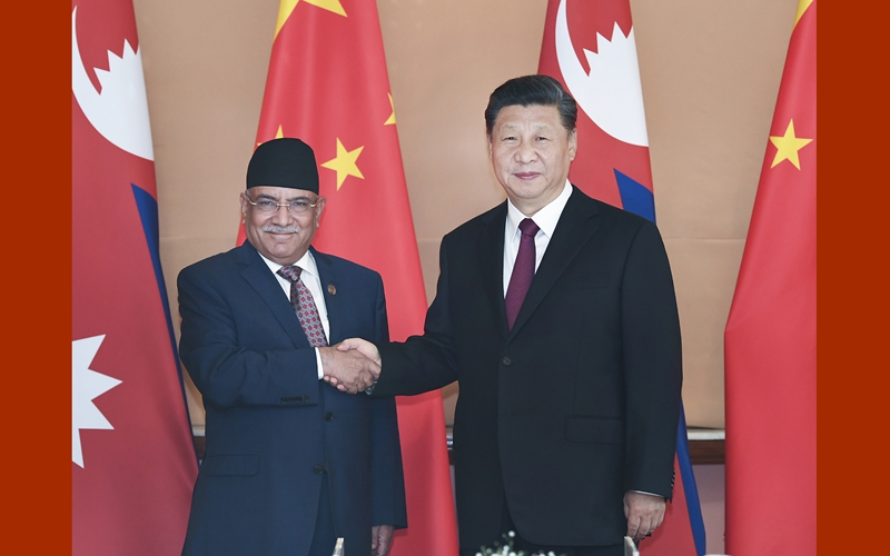 Xi trifft Ko-Vorsitzenden der Kommunistischen Partei Nepals in Kathmandu