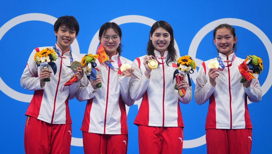 Schwimmen bei Olympia in Tokio: China gewinnt Gold in 4x200-m-Freistilstaffel der Frauen