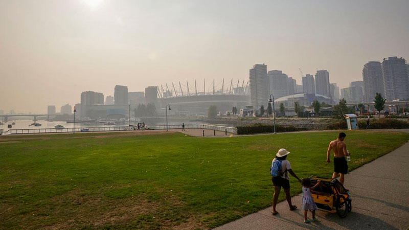 Vancouver in Rauchschwaden gehüllt