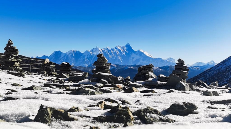 Landschaft des Berges Namjagbarwa in Chinas Tibet