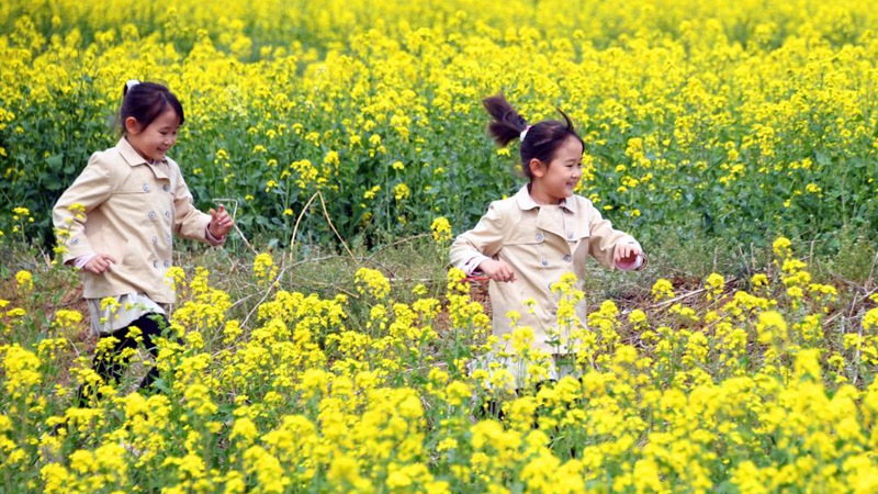 Menschen genießen Frühling in Beijing