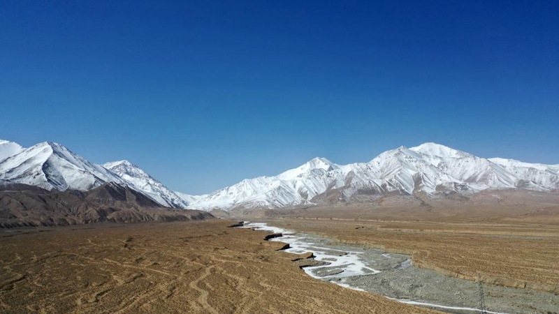 Schneeberg in Dangchengwan in Nordwestchinas Gansu