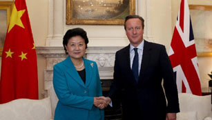 Liu Yangdong trifft britischen Premierminister Cameron in London