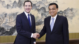 Li Keqiang trifft George Osborne in Beijing