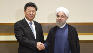Xi Jinping trifft sich mit Irans Präsident Hassan Rouhani