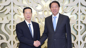 Zhang Gaoli trifft stellvertretenden Ministerpräsidenten Singapurs