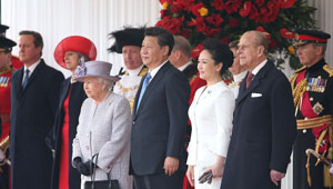 Xi Jinping nimmt an Begrüßungszeremonie von Königin Elizabeth II teil