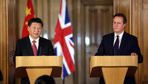 Xi Jinping führt Gespräche mit Premierminister des Vereinigten Königreichs David Cameron in London