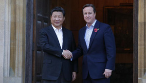 Xi Jinping trifft britischen Premierminister David Cameron