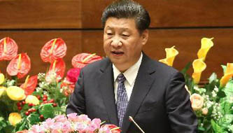 Xi Jinping hält vor der vietnamesischen Nationalversammlung eine Rede