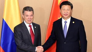 Xi Jinping trifft kolumbianischen Präsidenten