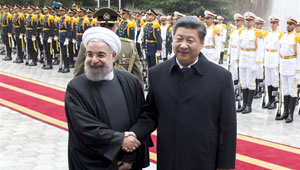 Xi Jinping spricht mit iranischen Präsidenten Hassan Rouhani