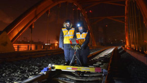 Wartungsarbeit an der Eisenbahnschienen in Changchun durchgeführt