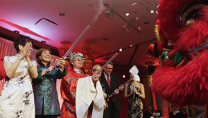 Premierministerin der kanadischen Provinz B.C. Christy Clark nimmt an Neujahrsfeierlichkeiten teil