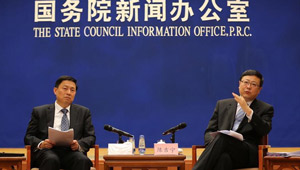 Pressekonferenz über Umweltschutz in Beijing abgehalten