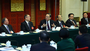 Yu Zhengsheng nimmt an Gruppenberatung von Vertretern aus Hebei teil