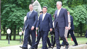 Xi Jinping nimmt am Mittagessen in Belgrad teil