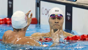 Vorlauf von 400m Freistilschwimmen der Männer in Olympischen Spielen Rio 2016