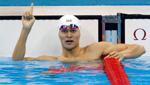 Sun Yang beim Semifinale von 200 Meter Freistilschwimmen der Männer