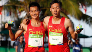 Wang Zhen holt Gold über 20km Gehen der Männer