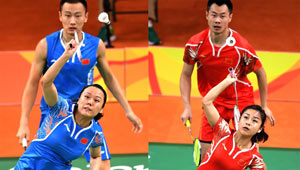 Zhang Nan und Zhao Yunlei gewannen die Bronzemedaille beim gemischten Doppel