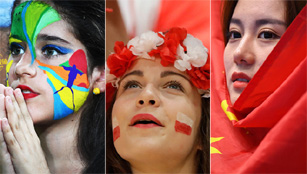 Rio de Janeiro aus einem anderen Blickwinkel: schöne Zuschauer bei der Olympiade