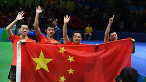 Gold für China im Tischtennis-Gruppenspiel der Männer