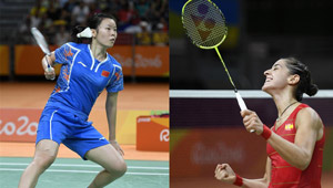 China verliert beim Halbfinale des Dameneinzels im Badminton
