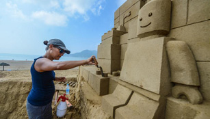 Internationale Sandskulpturen Show in Hangzhou