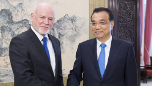 Li trifft Vorsitzenden der UN-Generalversammlung Peter Thomson