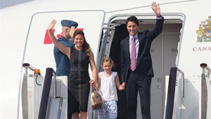Kanadas Premierminister Trudeau trifft in Hangzhou ein