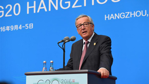 Pressekonferenz der EU-Delegation für G20-Gipfel in Hangzhou abgehalten