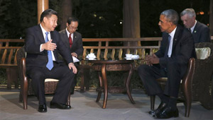 Xi Jinping führt mit US-Präsidenten Barack Obama Gespräche in Hangzhou
