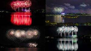 G20-Gipfel: Feuerwerke beleuchten den Himmel über dem Westsee in Hangzhou