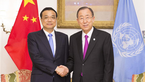 Li Keqiang trifft Ban Ki-moon in New York