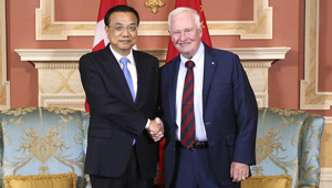 Li Keqiang trifft kanadischen Generalgouverneur David Johnston in Ottawa