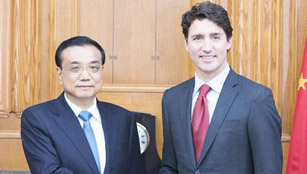 Li Keqiang führt mit kanadischem Amtskollegen Gespräche in Ottawa