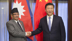 Xi Jinping trifft nepalesischen Premierminister in Goa