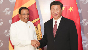 Xi Jinping trifft srilankischen Präsidenten Maithripala Sirisena