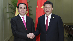 Xi Jinping trifft vietnamesischen Präsidenten Tran Dai Quang in Peru