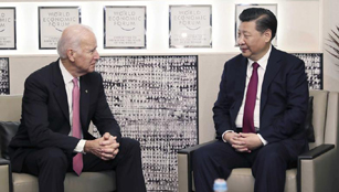 Xi Jinping trifft US-Vizepräsidenten Joe Biden in Davos