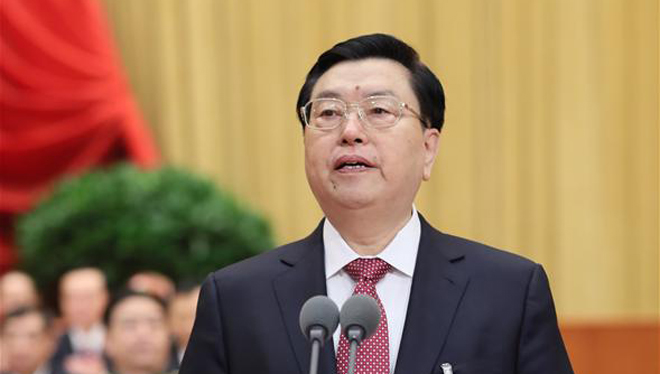 Zhang Dejiang hält Vorsitz über Eröffnungssitzung der 5. Tagung des 12. NVK
