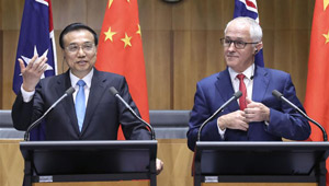 Fünftes jährliches Ministerpräsidententreffen Chinas und Australiens in Canberra abgehalten