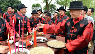Jährliches Landwirtschaftskulturfestival im Dorf Peitian in Fujian