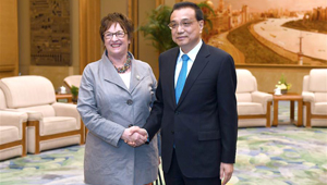 Li Keqiang trifft deutsche Ministerin für Wirtschaft und Energie in Beijing